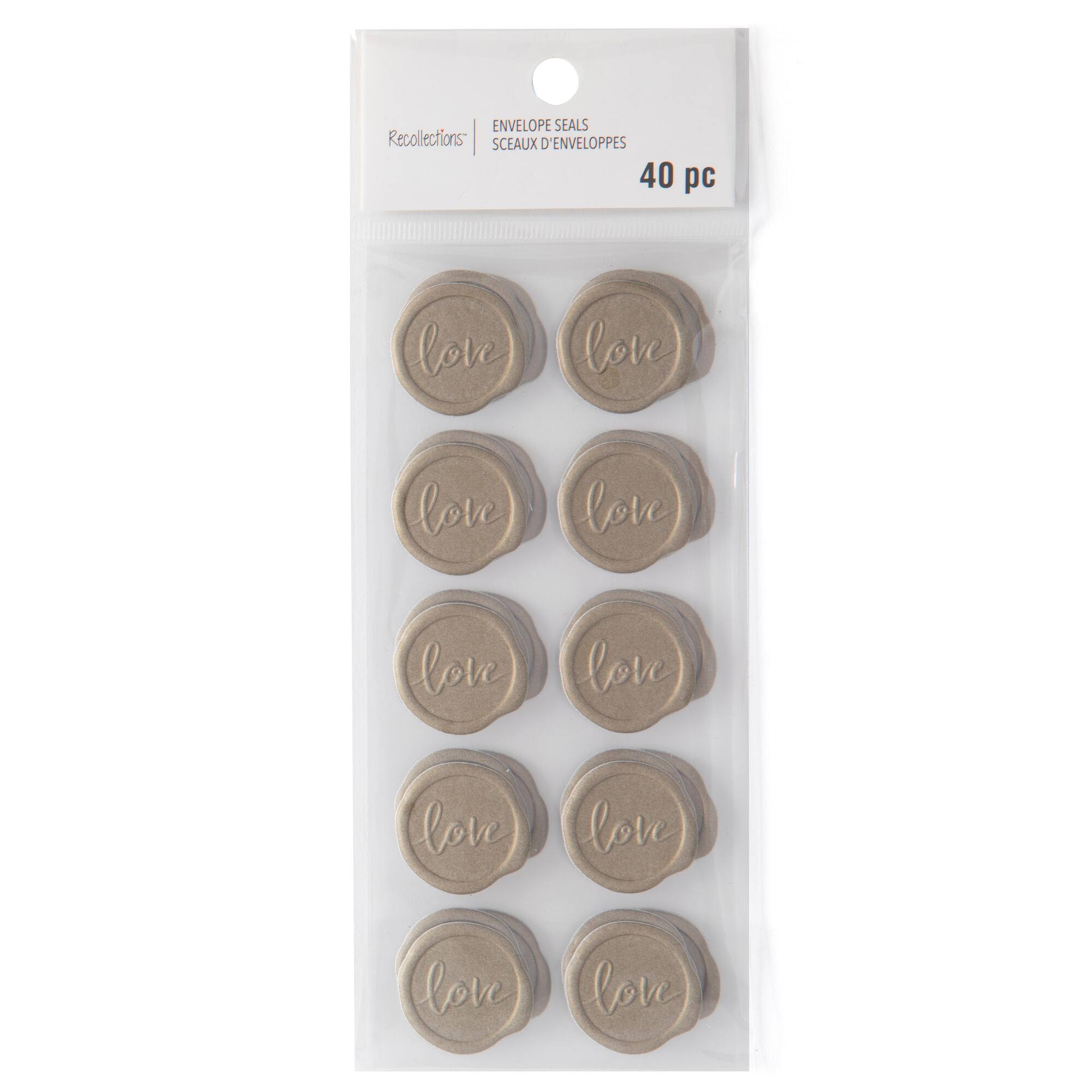 Gold Love Faux Wax Envelope Seals by Recollections™